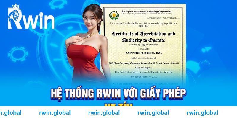 Hệ thống RWIN với giấy phép uy tín